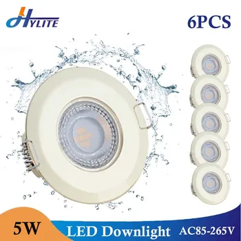 6PCS 5W LED Recessed Downlight Ultra Thin Bathroom Lamp Dimmable Round Driveless Waterproof Ceiling Lighting AC 85-265V
6PCS 5W LED Recessed Downlight Ultra Thin Bathroom Lamp Dimmable Round Driveless Waterproof Ceiling Lighting AC 85-265V