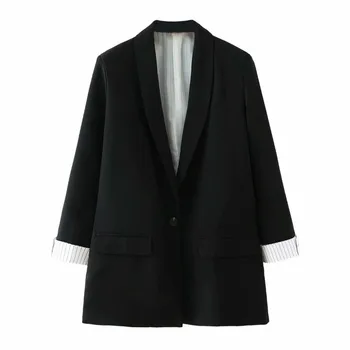 Casual women's suit 2020 new autumn black long-sleeved loose ladies blazer Casual coat Female jacket temperament
Casual women's suit 2020 new autumn black long-sleeved loose ladies blazer Casual coat Female jacket temperament