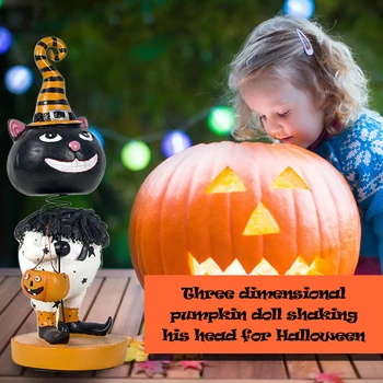 3D Halloween Cartoon Witch Pumpkin Ornament Photobooth Props Resin Crafts Miniatures Shaking Head Pumpkin Doll Desktop Decor
3D Halloween Cartoon Witch Pumpkin Ornament Photobooth Props Resin Crafts Miniatures Shaking Head Pumpkin Doll Desktop Decor