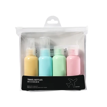 

4pcs/set 50ml convenient Plastic Refillable Empty Spray Bottle Sweet Macaron Candy Color Makeup Water Toner Storage Holder Toner