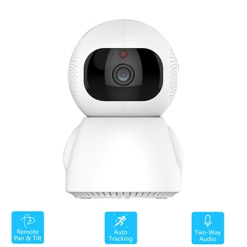 Smart Auto Tracking Home Security Camera Motion Detection Two Way Audio WiFi Camera IR Night Vision Baby Monitor Pan 355 Tilt 90
Smart Auto Tracking Home Security Camera Motion Detection Two Way Audio WiFi Camera IR Night Vision Baby Monitor Pan 355 Tilt 90