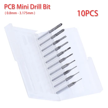 Rotary Drill Bits 10pcs 3.175mm Shank CNC End Mill PCB Engraving Cutter 0.8-3.175mm For Stainless Steel /Copper /Amber /Beeswax
Rotary Drill Bits 10pcs 3.175mm Shank CNC End Mill PCB Engraving Cutter 0.8-3.175mm For Stainless Steel /Copper /Amber /Beeswax