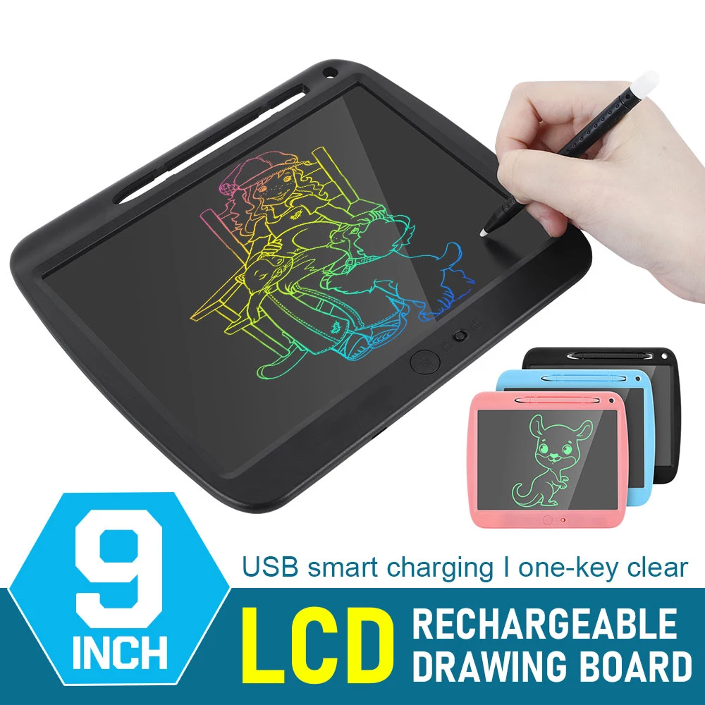 9 inch Portable Smart LCD Writing Tablet Electronic Notepad LCD Writing Tablet Rechargeable Doodle Board Color Scribble
9 inch Portable Smart LCD Writing Tablet Electronic Notepad LCD Writing Tablet Rechargeable Doodle Board Color Scribble