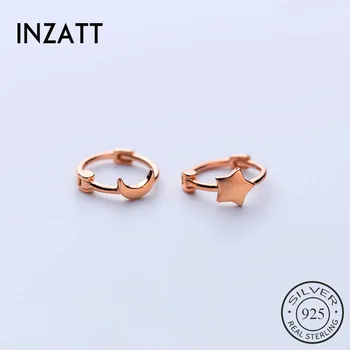 INZATT Real 925 Sterling Silver MInimalist Moon Star Hoop Earrings For Fashion Woman Geometric Earrings Cute Fine Jewelry Gift
INZATT Real 925 Sterling Silver MInimalist Moon Star Hoop Earrings For Fashion Woman Geometric Earrings Cute Fine Jewelry Gift