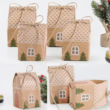 50Ocs Kraft Paper Bags Gifts Boxes Christmas Small House Candy Box Present Favors Paper Bag Wedding Party Xmas Decorations
50Ocs Kraft Paper Bags Gifts Boxes Christmas Small House Candy Box Present Favors Paper Bag Wedding Party Xmas Decorations