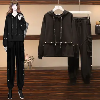 plus size 4Xl spring autumn new women two-piece sets outfits long sleeve sweatshirts and pants Casual korean Female tracksuit
plus size 4Xl spring autumn new women two-piece sets outfits long sleeve sweatshirts and pants Casual korean Female tracksuit