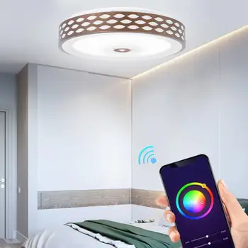 Wifi Lamp RGB&WW 60W 15.8In LED Smart Multi-color Ceiling Light Vioce Control Lighting AC 85-265V Modern Led
Wifi Lamp RGB&WW 60W 15.8In LED Smart Multi-color Ceiling Light Vioce Control Lighting AC 85-265V Modern Led