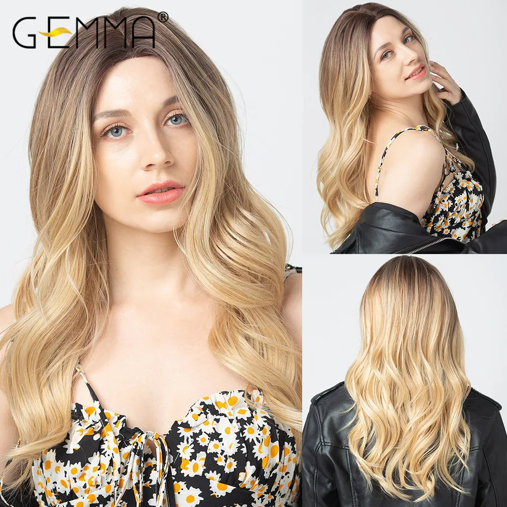 GEMMA Long Wavy Ombre Black Brown Golden Blonde Wigs for Women Natural Middle Part Cosplay Synthetic Hair Heat Resistant Fibre
GEMMA Long Wavy Ombre Black Brown Golden Blonde Wigs for Women Natural Middle Part Cosplay Synthetic Hair Heat Resistant Fibre