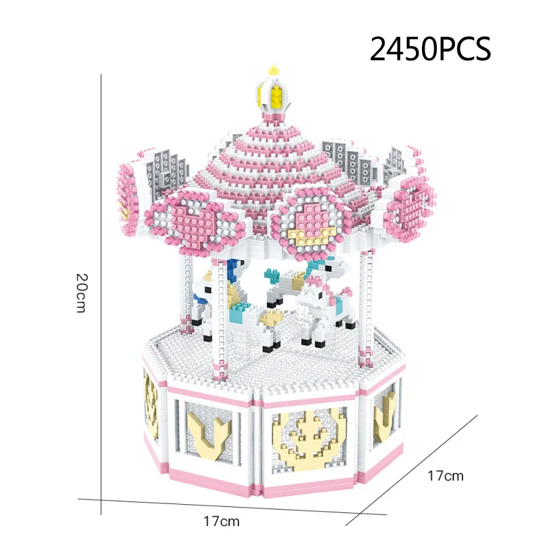Creator Amusement park Rides merry-go-round micro diamond block Carousel assemble nanobricks toys building bricks collection
Creator Amusement park Rides merry-go-round micro diamond block Carousel assemble nanobricks toys building bricks collection