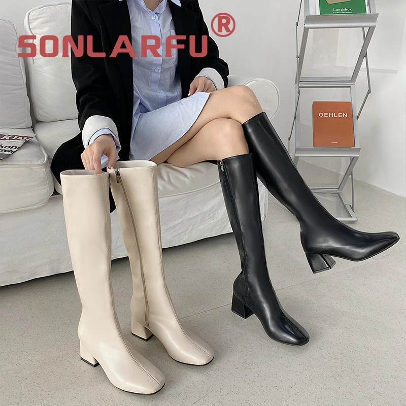 SONLARFU High Boots, Female comfortable Boots Autumn and Winter New Short-Height Thinner-Looked High Heel Square Boots Frye Boot
SONLARFU High Boots, Female comfortable Boots Autumn and Winter New Short-Height Thinner-Looked High Heel Square Boots Frye Boot