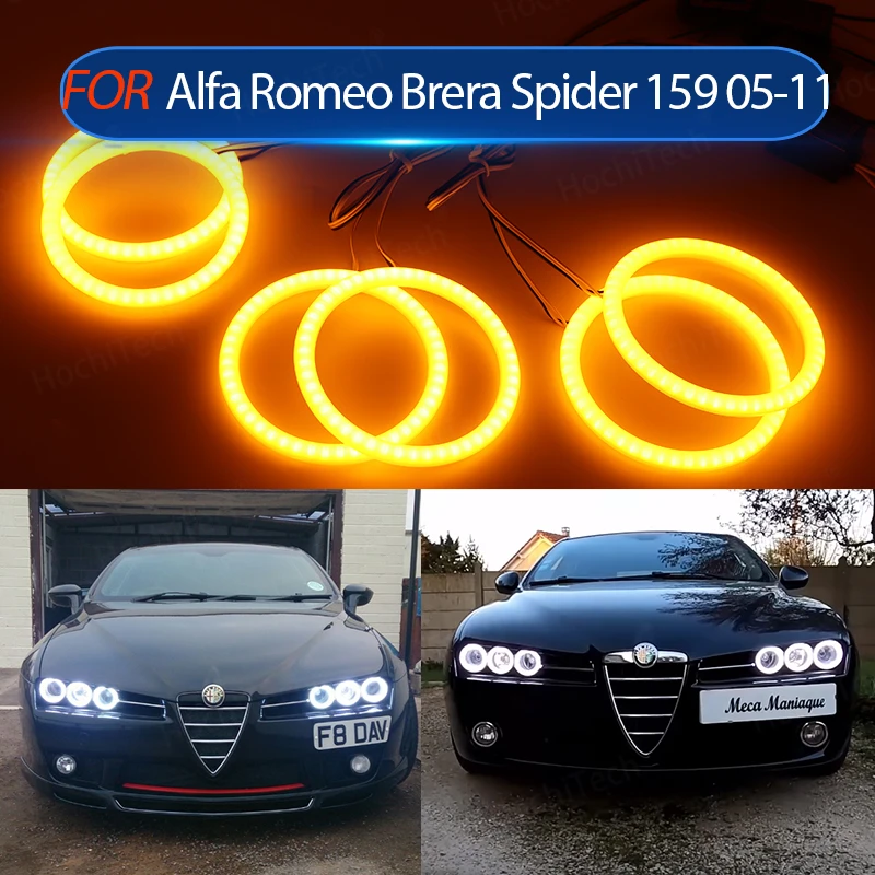 

6pcs Super Bright Excellent Day Light Car Styling for Alfa Romeo Brera Spider 159 2005-2011 Cotton LED Angel Eyes Halo Rings kit