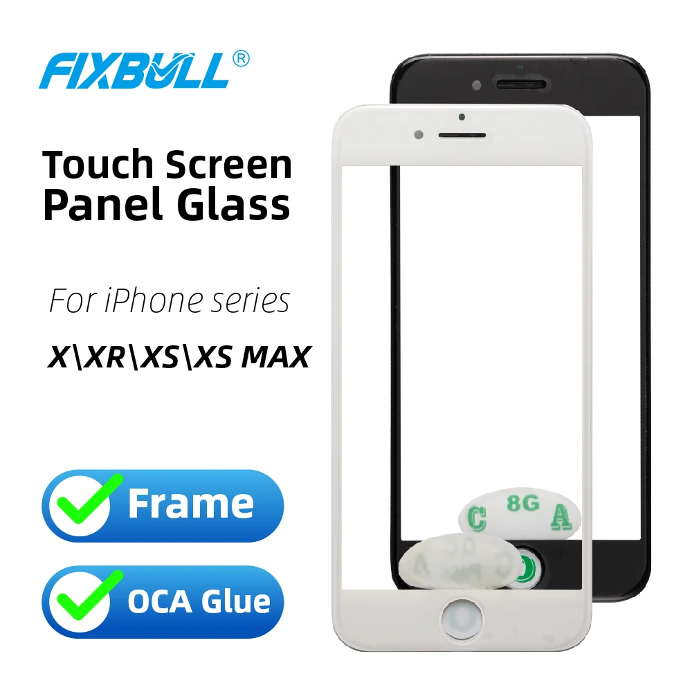 FIXBULL Touch Screen Digitizer Panel For iPhone X Xr Xs Max Touch Outer Screen Glass Panel Lens Replacement Parts with Frame OCA
FIXBULL Touch Screen Digitizer Panel For iPhone X Xr Xs Max Touch Outer Screen Glass Panel Lens Replacement Parts with Frame OCA