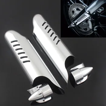 Glossy Black Chrome Fork Lower Leg Deflector Shield Cover For Harley Touring Glides FLHT Baggers 2000-2013
Glossy Black Chrome Fork Lower Leg Deflector Shield Cover For Harley Touring Glides FLHT Baggers 2000-2013