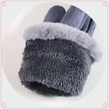 

Women Winter Gloves Warm Touch Screen Women's Fur Gloves Full Finger Mittens Glove Driving Windproof Gants Hivers Femme Guantes