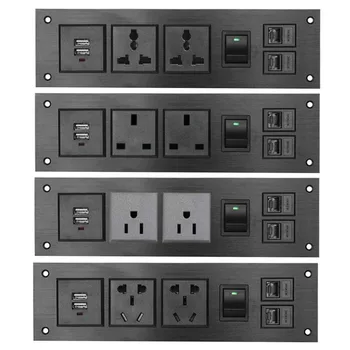 home/ON/OFF Switch NETWORK Office desk socket Multimedia Desktop Wall For office conference 2USB 5V2.4A charging /EU/US/UK power
home/ON/OFF Switch NETWORK Office desk socket Multimedia Desktop Wall For office conference 2USB 5V2.4A charging /EU/US/UK power