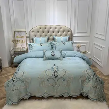 Luxury Egyptian Cotton Luxury Bedding Sets Queen King Size Embroidery Duvet Cover Set Sheets Linens
Luxury Egyptian Cotton Luxury Bedding Sets Queen King Size Embroidery Duvet Cover Set Sheets Linens