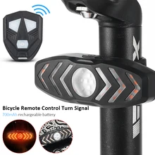 

Bike Rear Light Turn Signals Remote Control Flashing Taillight USB Rechargeable Mountain Bike Tail Light With Horn