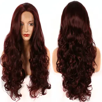 Bomshell Deep Wave Dark Wine Red Synthetic 13*3 Hand Tied Lace Front Wig Burgundy Heat Resistant Fiber Middle Parting For Women
Bomshell Deep Wave Dark Wine Red Synthetic 13*3 Hand Tied Lace Front Wig Burgundy Heat Resistant Fiber Middle Parting For Women