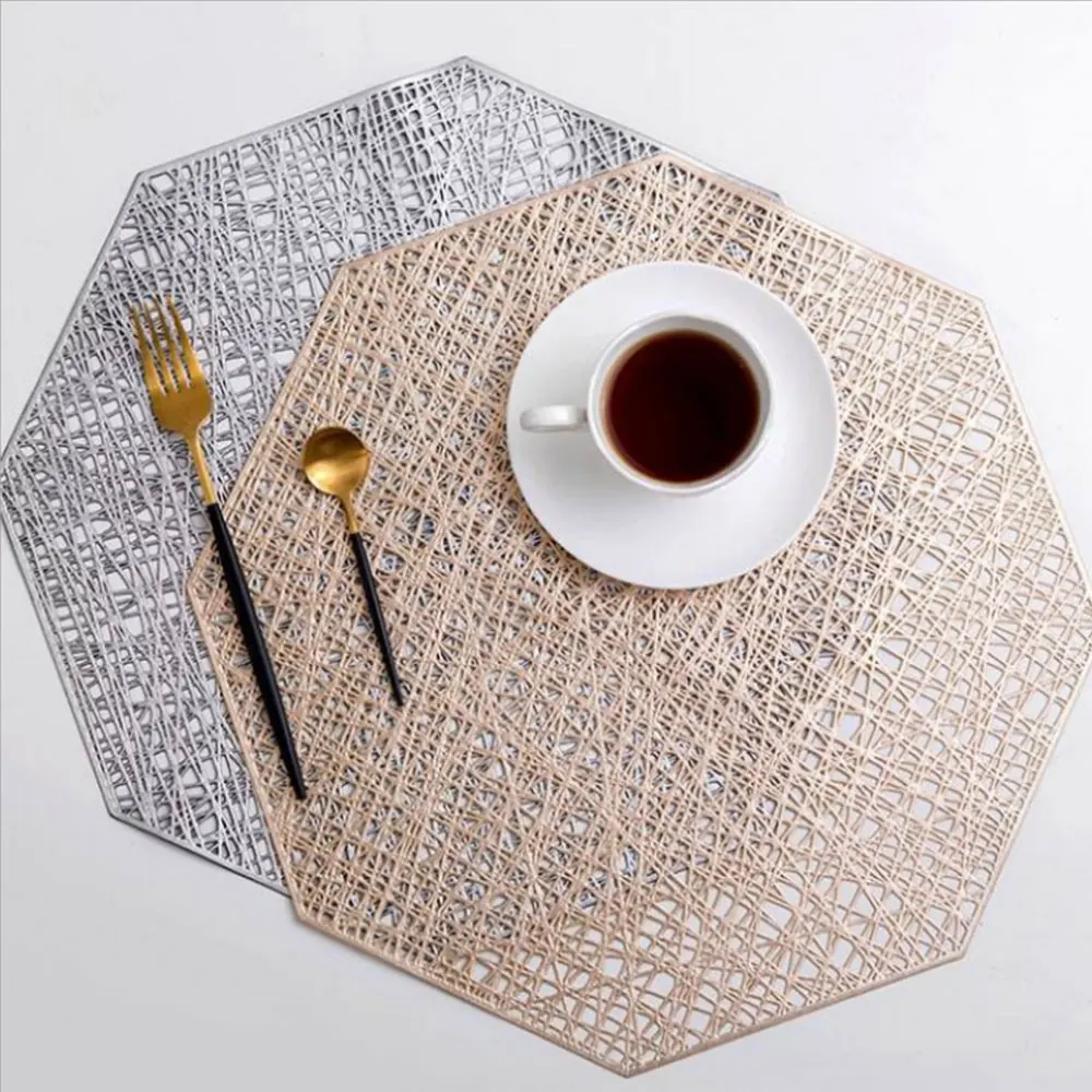 Creative octagon hollow heat insulation pad pure color simple Japanese non-slip PVC western food pad cup pad plate pad
Creative octagon hollow heat insulation pad pure color simple Japanese non-slip PVC western food pad cup pad plate pad