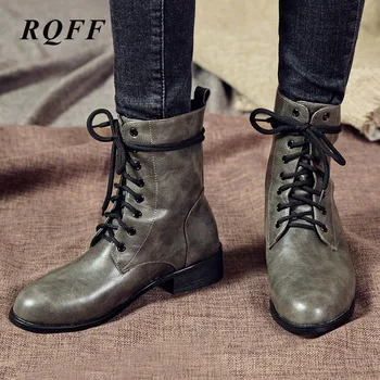 Plus Big Size 12 New Winter Ankle Boots Women Fashion Med Block Heels Shoes Woman Solid Black Gray PU Leather Round Toe Boot 10
Plus Big Size 12 New Winter Ankle Boots Women Fashion Med Block Heels Shoes Woman Solid Black Gray PU Leather Round Toe Boot 10