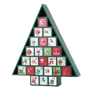 Christmas Advent Countdown Calendar Wooden Cabinet with Date Drawer Calendar Storage Box - Triangle Tree Green
Christmas Advent Countdown Calendar Wooden Cabinet with Date Drawer Calendar Storage Box - Triangle Tree Green