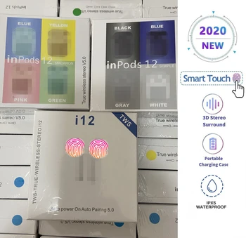 Inpods I12 TWS Earphones Wireless Ear Buds with 300mAh Charging Box Cute Earphone Bluetooth 5.0 1:1 Original PK I500 I900 I9000
Inpods I12 TWS Earphones Wireless Ear Buds with 300mAh Charging Box Cute Earphone Bluetooth 5.0 1:1 Original PK I500 I900 I9000