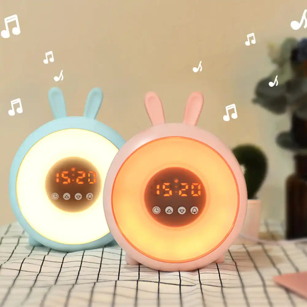 snooze gift cute bedside touch button alarm clock