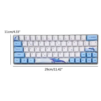 Whale Dye-Sublimation Keyboard Cute Keycaps PBT OEM Profile Keycap For GH60 GK64
Whale Dye-Sublimation Keyboard Cute Keycaps PBT OEM Profile Keycap For GH60 GK64