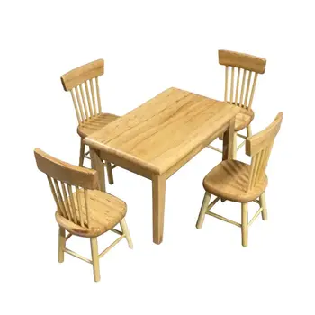 5 Pcs 1:12 Dollhouse Mini Square Dining Table Chairs Set Miniature Furniture Toy G99C 
5 Pcs 1:12 Dollhouse Mini Square Dining Table Chairs Set Miniature Furniture Toy G99C