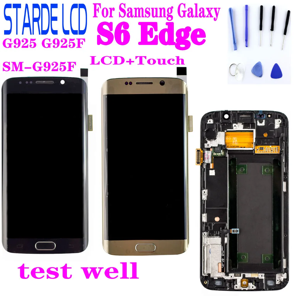 OLED LCD For Samsung Galaxy S6 Edge LCD G925 G925F SM-G925F Display Touch Screen Digitizer Assembly with Frame For SAMSUNG S6 Ed
OLED LCD For Samsung Galaxy S6 Edge LCD G925 G925F SM-G925F Display Touch Screen Digitizer Assembly with Frame For SAMSUNG S6 Ed