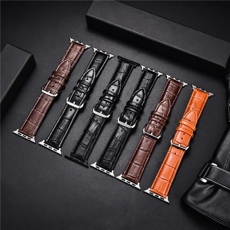 Business Leather Watchband for Apple