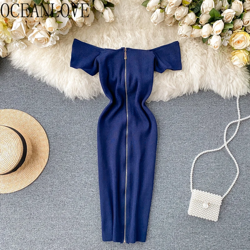 OCEANLOVE Bodycon Dress Zipper Solid Knitted Vestido 2020 Spring Summer Off Shoulder Stretch Dresses High Waist Ropa Mujer 14241
OCEANLOVE Bodycon Dress Zipper Solid Knitted Vestido 2020 Spring Summer Off Shoulder Stretch Dresses High Waist Ropa Mujer 14241