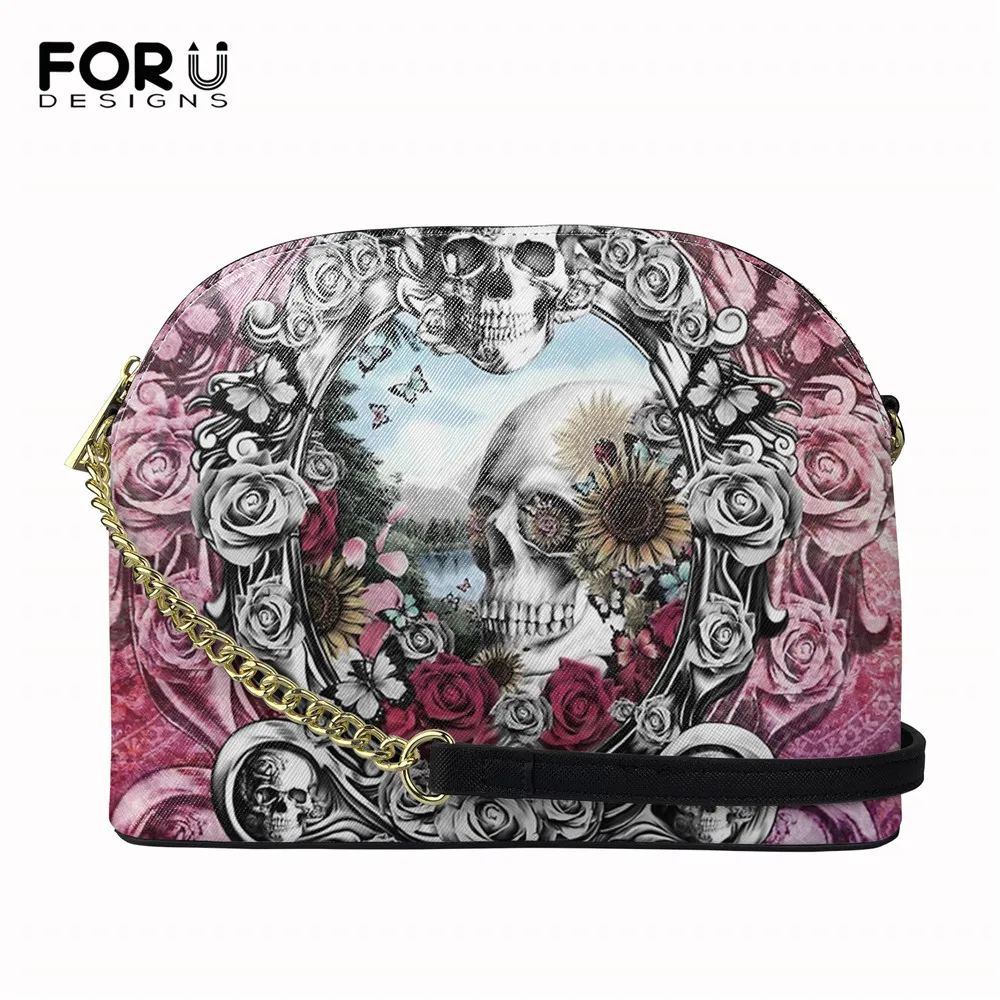 FORUDESIGNS Skull Rose 3D Pattern Shell Bags Women PU Leather Handbags High Quality Chain Shoulder Bag for Ladies Girls 2020
FORUDESIGNS Skull Rose 3D Pattern Shell Bags Women PU Leather Handbags High Quality Chain Shoulder Bag for Ladies Girls 2020