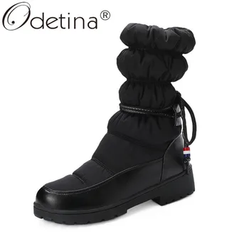 Odetina Women Lace Up Keep Warm Winter Snow Boots Non-slip Ladies Chunky Heel Pull On Mid Calf Boots Casual Elegant Big Size 43
Odetina Women Lace Up Keep Warm Winter Snow Boots Non-slip Ladies Chunky Heel Pull On Mid Calf Boots Casual Elegant Big Size 43