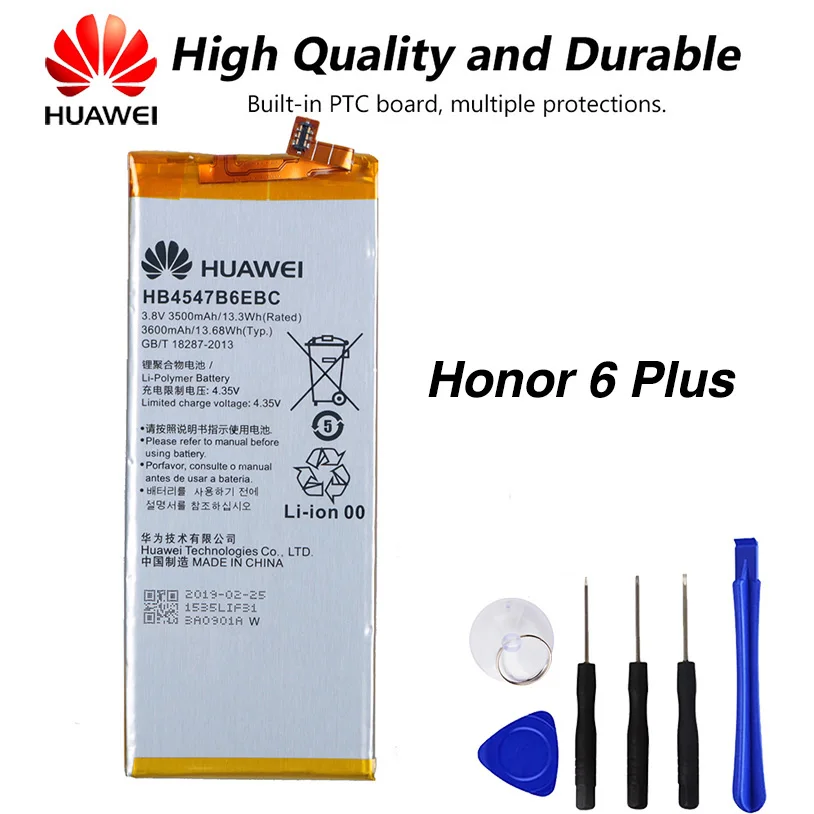 Original Huawei Honor 6 Plus phone battery For Huawei Honor 6 Plus 6plus PETL20 PETL10 PE-CL00 PE-UL00 HB4547B6EBC
Original Huawei Honor 6 Plus phone battery For Huawei Honor 6 Plus 6plus PETL20 PETL10 PE-CL00 PE-UL00 HB4547B6EBC