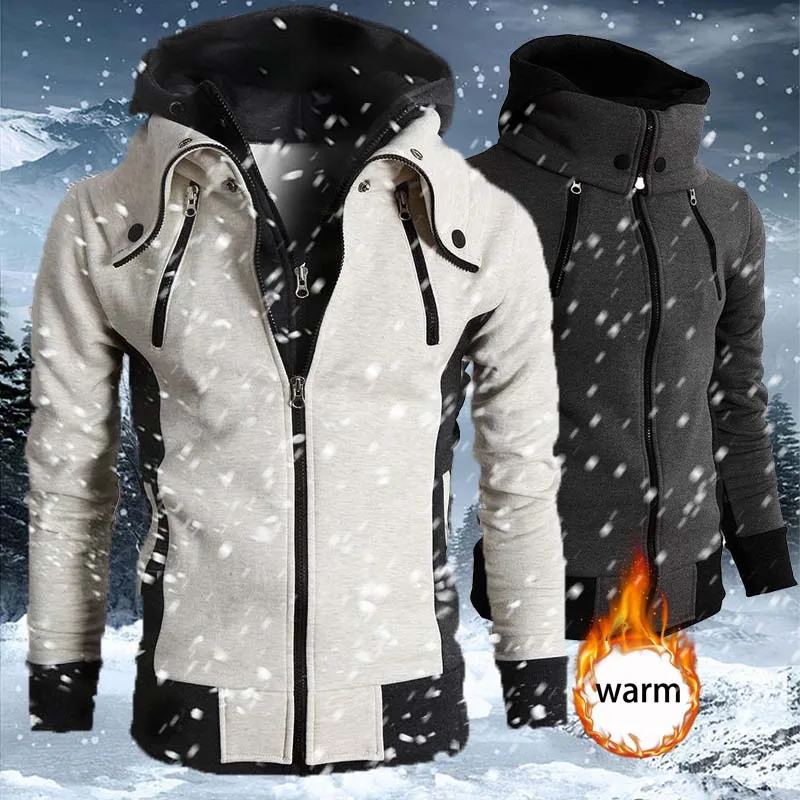 Mens Hoodie Zip Up Hoodies Scarf Collar Warm Sweatshirt Solid Color Patchwork Hooded Sports Outdoor Casual Daily Streetwear 
Mens Hoodie Zip Up Hoodies Scarf Collar Warm Sweatshirt Solid Color Patchwork Hooded Sports Outdoor Casual Daily Streetwear