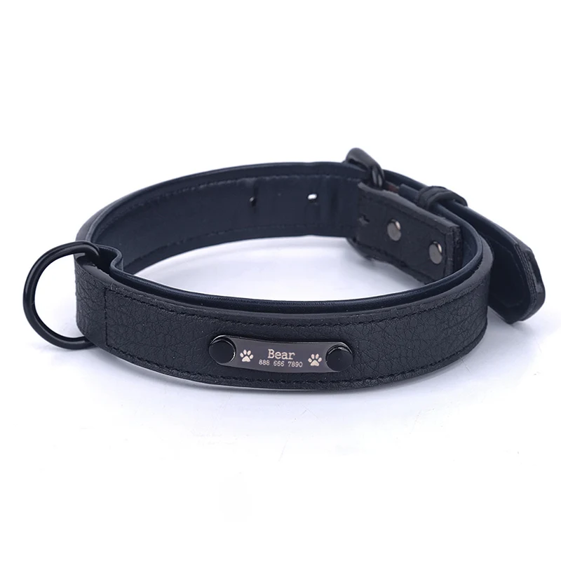 Personalised custom leather Husky collar