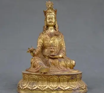 Tibet Buddhism bronze Gilt sit lotus Guru Rinpoche Padmasambhava Buddha statue
Tibet Buddhism bronze Gilt sit lotus Guru Rinpoche Padmasambhava Buddha statue