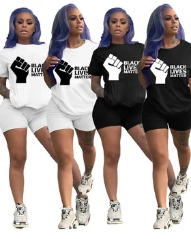 2020 Summer Women 's Suit Cool Printed Letter Casual Pullover T-Shirt Shorts Two - Piece Set Ladies 's Clothing
2020 Summer Women 's Suit Cool Printed Letter Casual Pullover T-Shirt Shorts Two - Piece Set Ladies 's Clothing