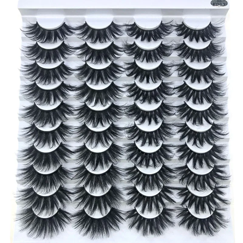 

NEW 20 pairs 8-25mm fake Eyelashes 100% Mink Eyelashes Mink Lashes Natural Dramatic Volume Eyelashes Extension False Eyelashes