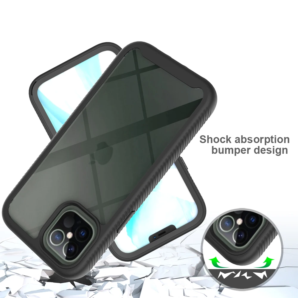 Phone Case For Motorola G9 Play G Fast Stylus Edge G8 Power Lite One 5G Fusion Hyper Plus Color Border Transparent 2 In 1 Cover | Мобильные
