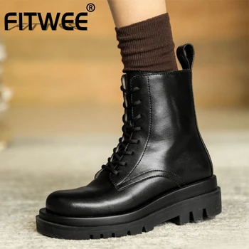 FITWEE New Women Short Boots Thick Bottom Real Leather Zipper Woman Ankle Boots Fashion Winter Shoes Woman Size 35-39
FITWEE New Women Short Boots Thick Bottom Real Leather Zipper Woman Ankle Boots Fashion Winter Shoes Woman Size 35-39