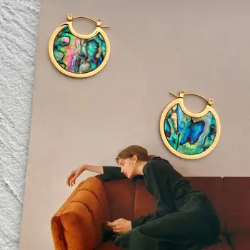Joolim High End Gold Color Stainless Steel Hoop Earring Multicolor Shell Earring
Joolim High End Gold Color Stainless Steel Hoop Earring Multicolor Shell Earring