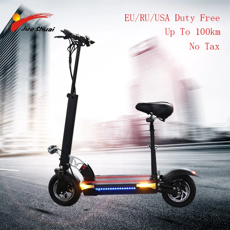 Perfect 48V500W Electric Scooter 10 inch Motor Wheel 26AH Lithium Battery Adult kick e scooter No tax folding patinete electrico adulto 5