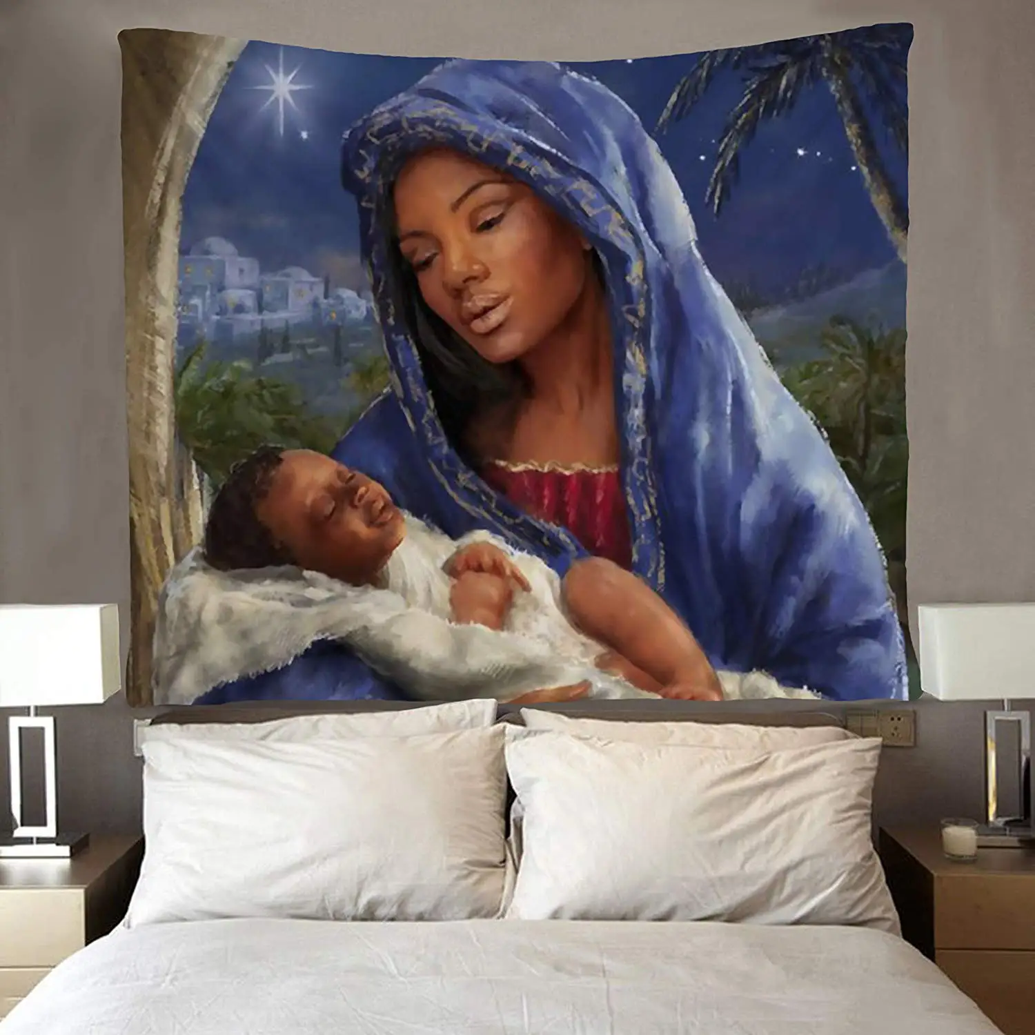 

African Women Mom and Baby Tapestries Wall Hanging for Bedroom Living Room Dorm Room