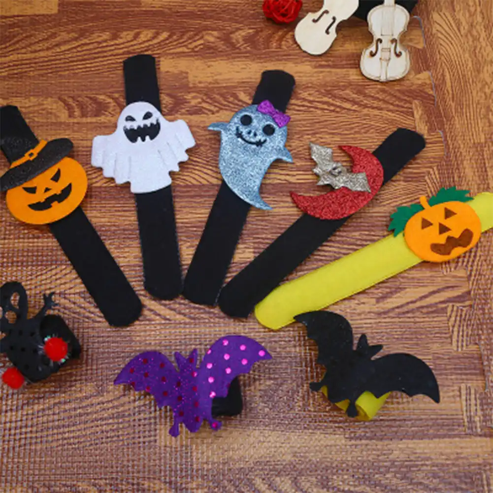 kids party favors spider slip slap bracelet for happy halloween