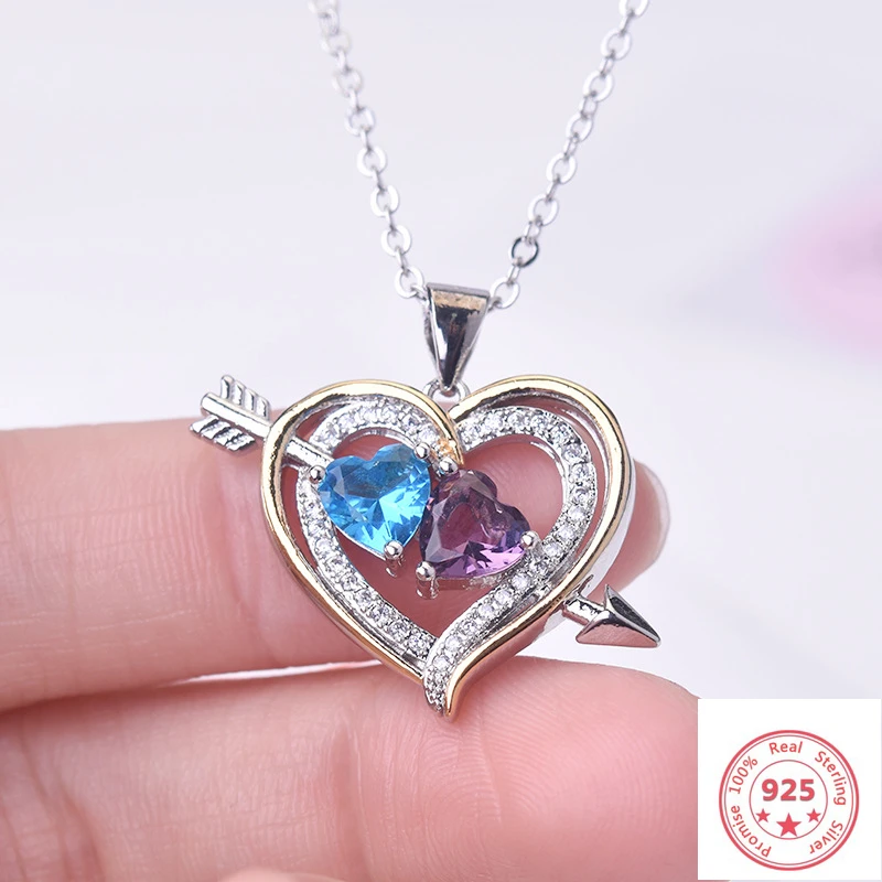 925 Sterling Sliver Necklace Heart Diamond Pendant for Women Fashion Wedding Bizuteria Gemstone Topaz Pierscionki 925 Pendants
925 Sterling Sliver Necklace Heart Diamond Pendant for Women Fashion Wedding Bizuteria Gemstone Topaz Pierscionki 925 Pendants