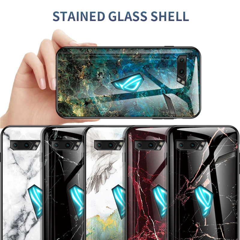 For Asus ROG Phone 2 ZS660KL Tempered Glass Marble Grain Silicone Frame Fashion Protective Back Cover for Asus ROG Phone II
For Asus ROG Phone 2 ZS660KL Tempered Glass Marble Grain Silicone Frame Fashion Protective Back Cover for Asus ROG Phone II