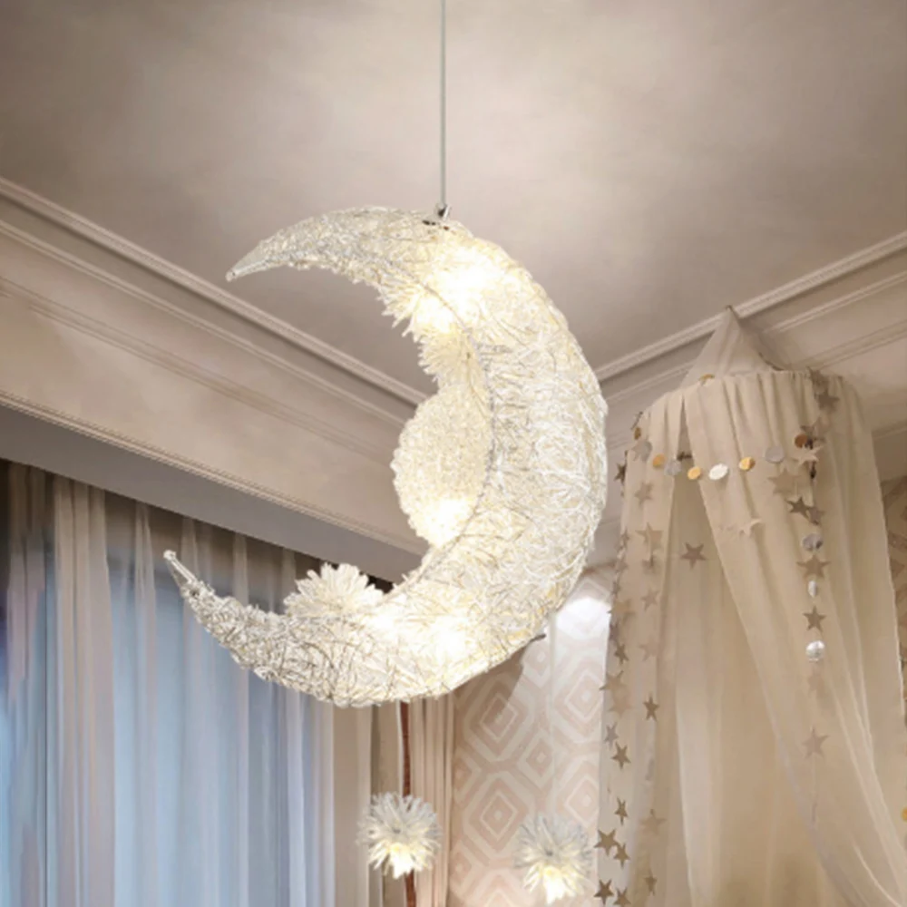 LED Aluminum Moon Chandelier Golden Nordic Artistic Hanging Lamps Decorative Fixture Lighting Led Home Lights For Kids Bedroom 1
LED Aluminum Moon Chandelier Golden Nordic Artistic Hanging Lamps Decorative Fixture Lighting Led Home Lights For Kids Bedroom 1