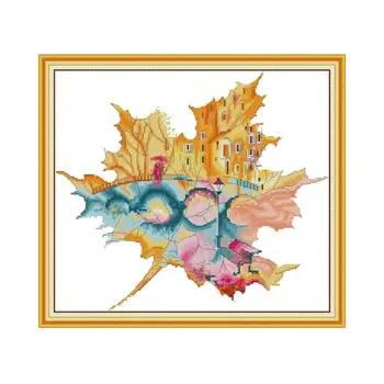 City In Maple Leaf Cross Stitch Patterns Printed on Canvas 14ct 11ct Needlework DMC DIY Cross Stitch Embroidery Kit Set Crafts
City In Maple Leaf Cross Stitch Patterns Printed on Canvas 14ct 11ct Needlework DMC DIY Cross Stitch Embroidery Kit Set Crafts